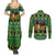 Cat Cute Witcher Noel Christmas Couples Matching Summer Maxi Dress and Long Sleeve Button Shirt Xmas Holiday Patterns - Wonder Print Shop