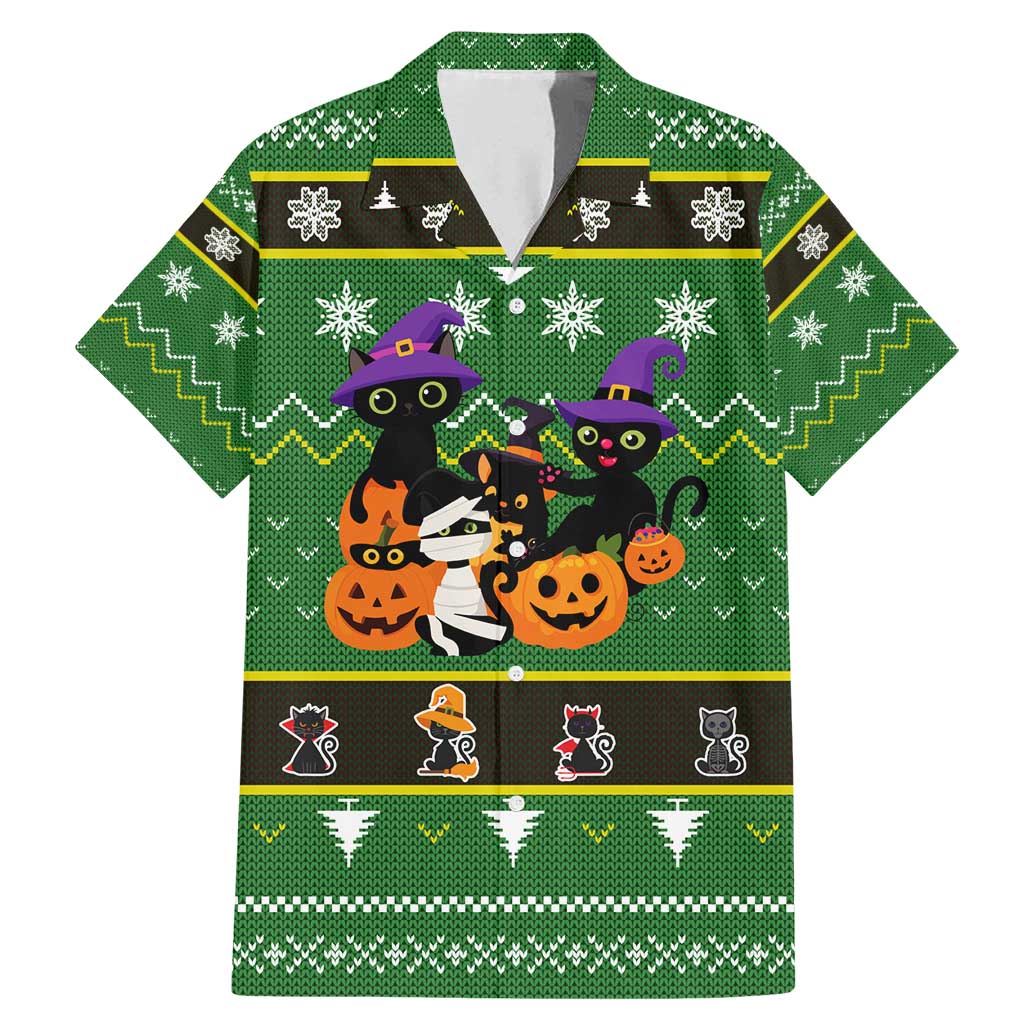 Cat Cute Witcher Noel Christmas Family Matching Mermaid Dress and Hawaiian Shirt Xmas Holiday Patterns - Wonder Print Shop