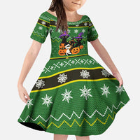 Cat Cute Witcher Noel Christmas Family Matching Off Shoulder Maxi Dress and Hawaiian Shirt Xmas Holiday Patterns - Wonder Print Shop