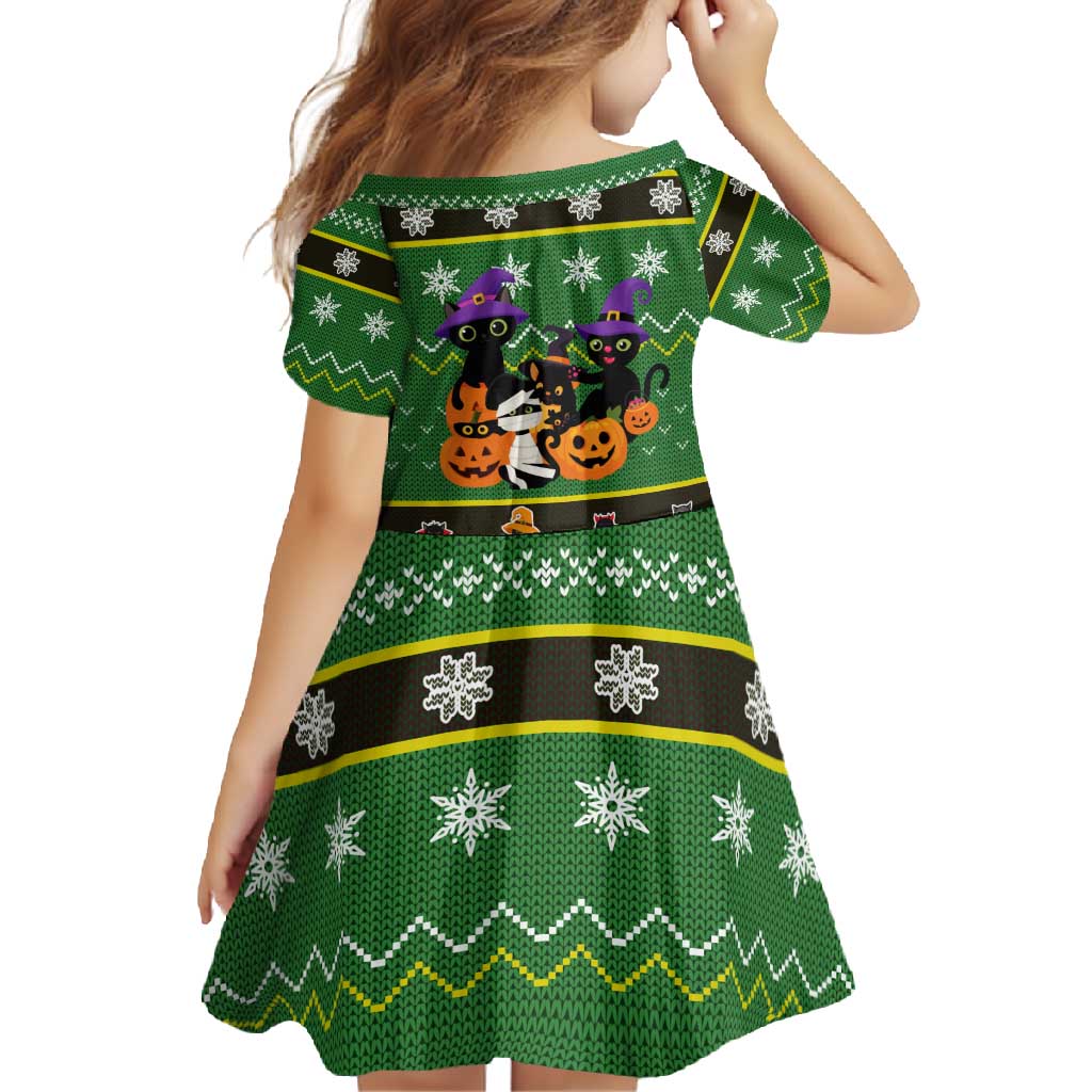 Cat Cute Witcher Noel Christmas Family Matching Off Shoulder Maxi Dress and Hawaiian Shirt Xmas Holiday Patterns - Wonder Print Shop