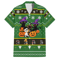 Cat Cute Witcher Noel Christmas Family Matching Puletasi and Hawaiian Shirt Xmas Holiday Patterns - Wonder Print Shop