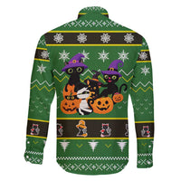 Cat Cute Witcher Noel Christmas Family Matching Puletasi and Hawaiian Shirt Xmas Holiday Patterns - Wonder Print Shop