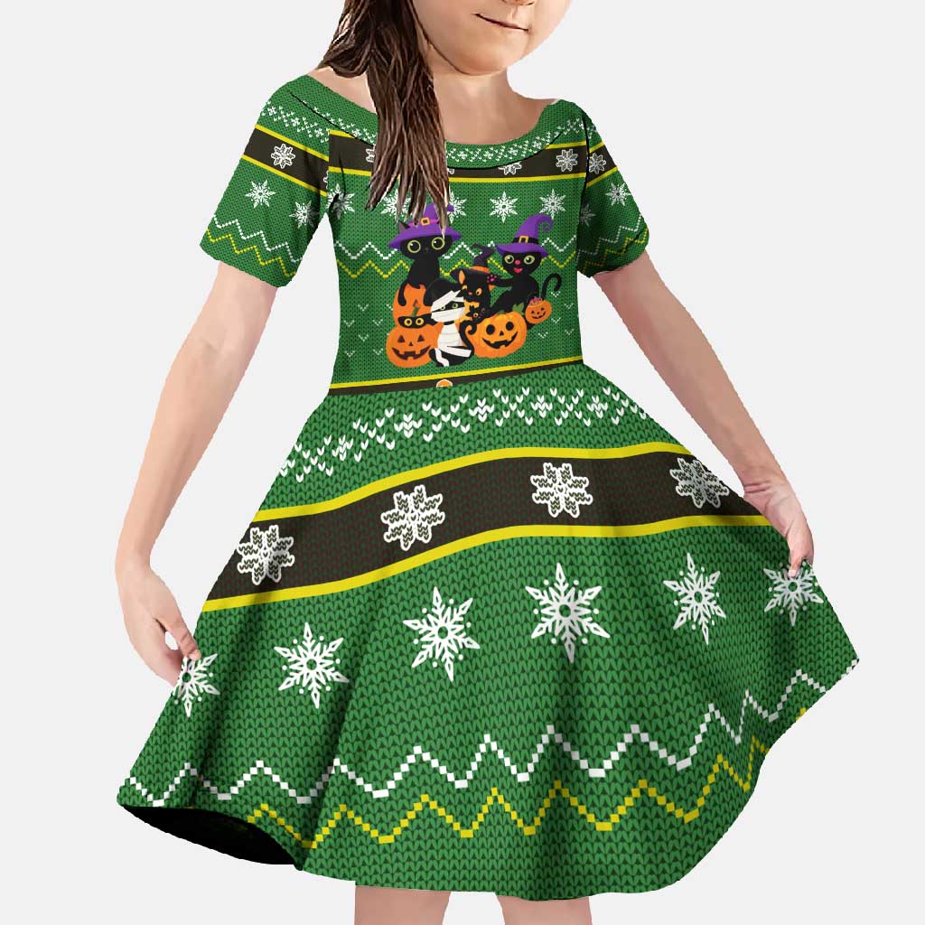 Cat Cute Witcher Noel Christmas Family Matching Tank Maxi Dress and Hawaiian Shirt Xmas Holiday Patterns - Wonder Print Shop