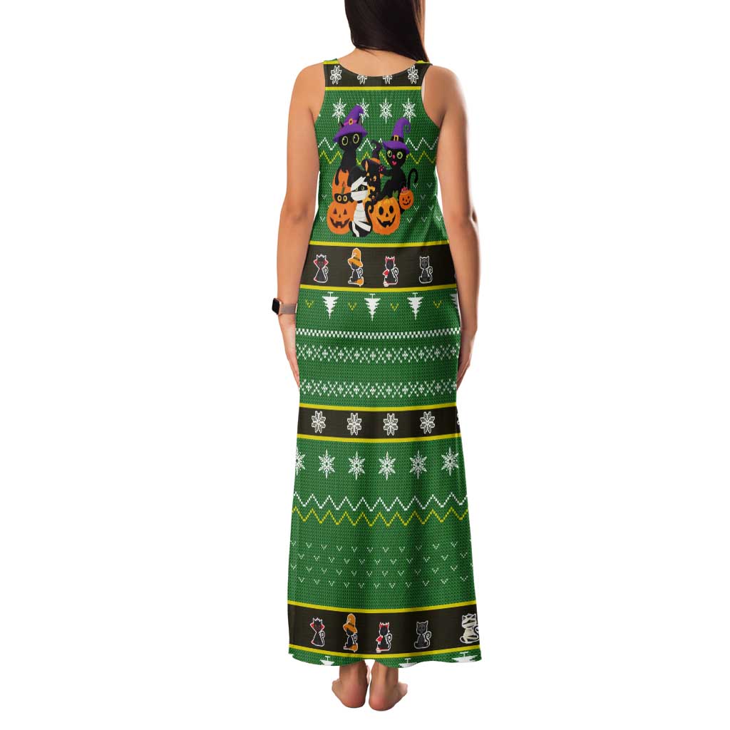 Cat Cute Witcher Noel Christmas Family Matching Tank Maxi Dress and Hawaiian Shirt Xmas Holiday Patterns - Wonder Print Shop
