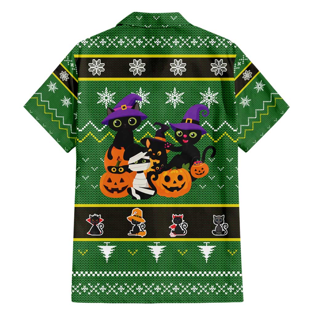 Cat Cute Witcher Noel Christmas Hawaiian Shirt Xmas Holiday Patterns - Wonder Print Shop