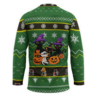 Cat Cute Witcher Noel Christmas Hockey Jersey Xmas Holiday Patterns - Wonder Print Shop