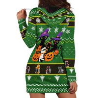 Cat Cute Witcher Noel Christmas Hoodie Dress Xmas Holiday Patterns - Wonder Print Shop