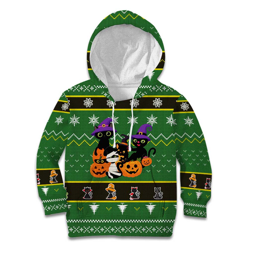 Cat Cute Witcher Noel Christmas Kid Hoodie Xmas Holiday Patterns - Wonder Print Shop