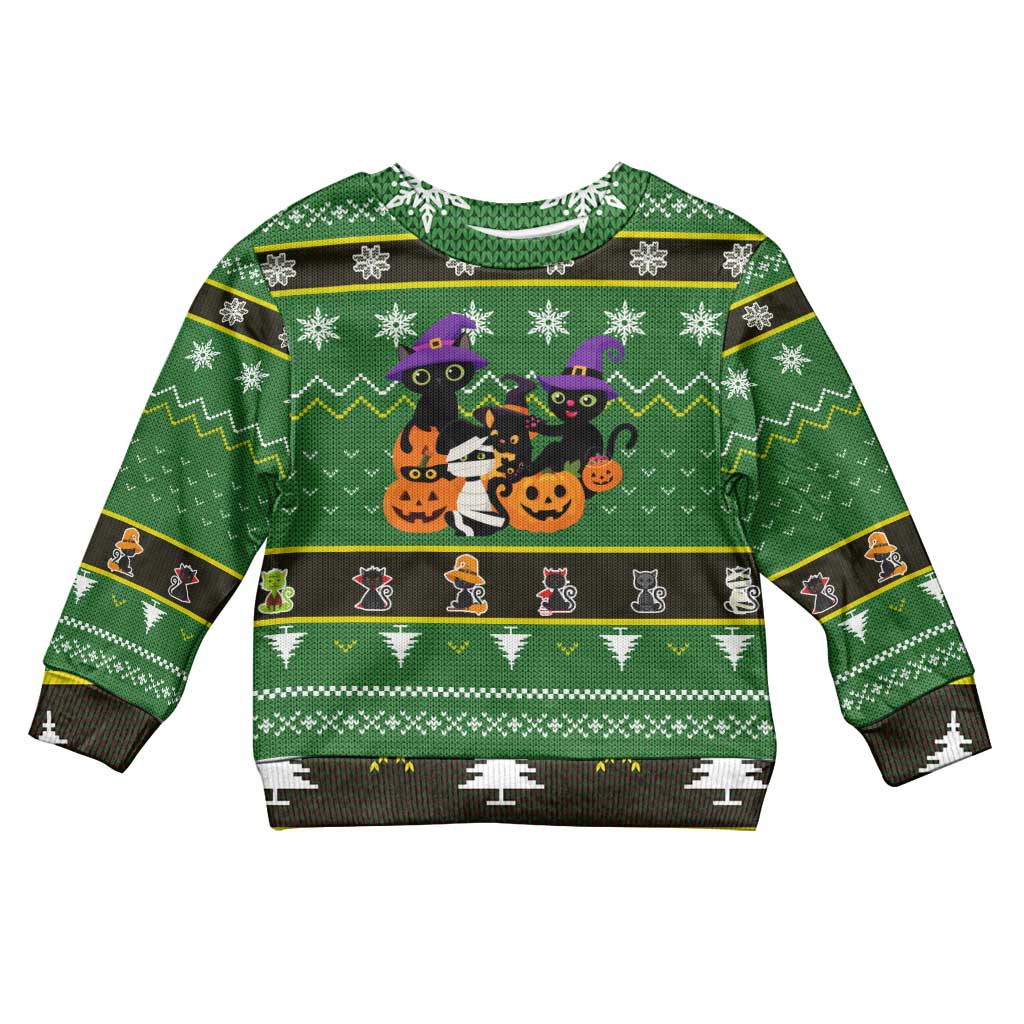 Cat Cute Witcher Noel Christmas Kid Ugly Christmas Sweater Xmas Holiday Patterns - Wonder Print Shop