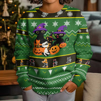 Cat Cute Witcher Noel Christmas Kid Ugly Christmas Sweater Xmas Holiday Patterns - Wonder Print Shop
