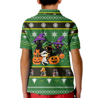 Cat Cute Witcher Noel Christmas Kid Polo Shirt Xmas Holiday Patterns - Wonder Print Shop