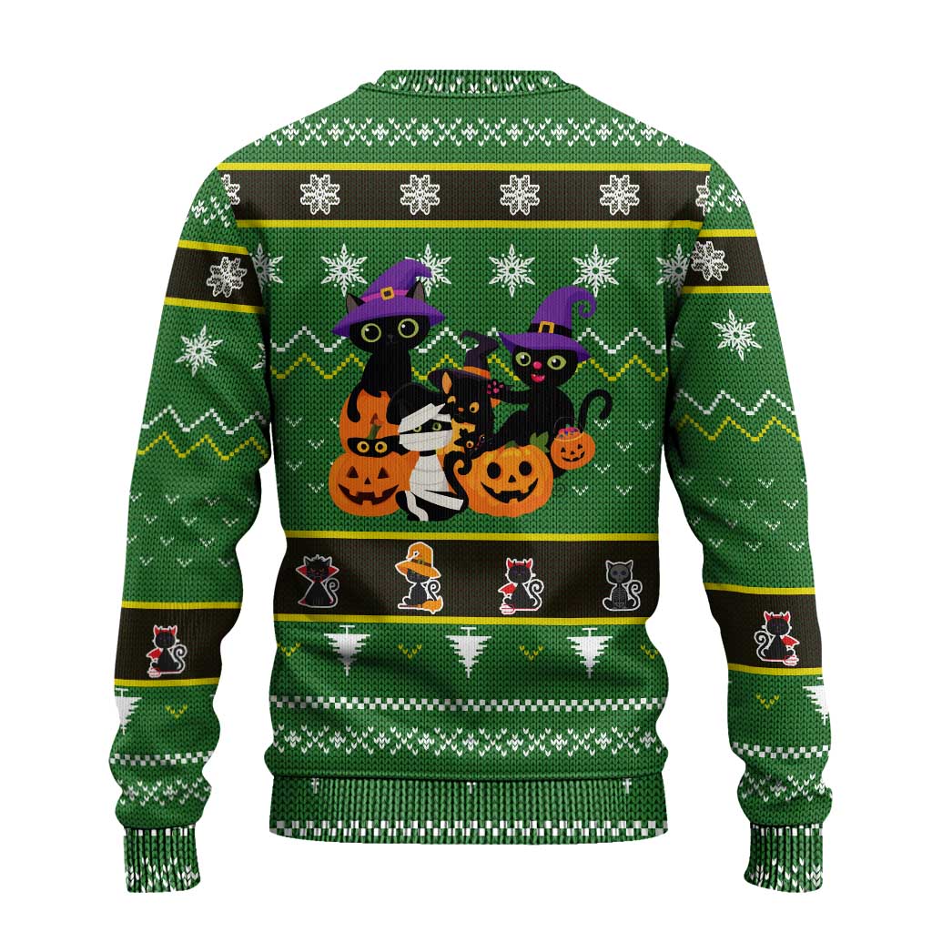 Cat Cute Witcher Noel Christmas Ugly Christmas Sweater Xmas Holiday Patterns - Wonder Print Shop