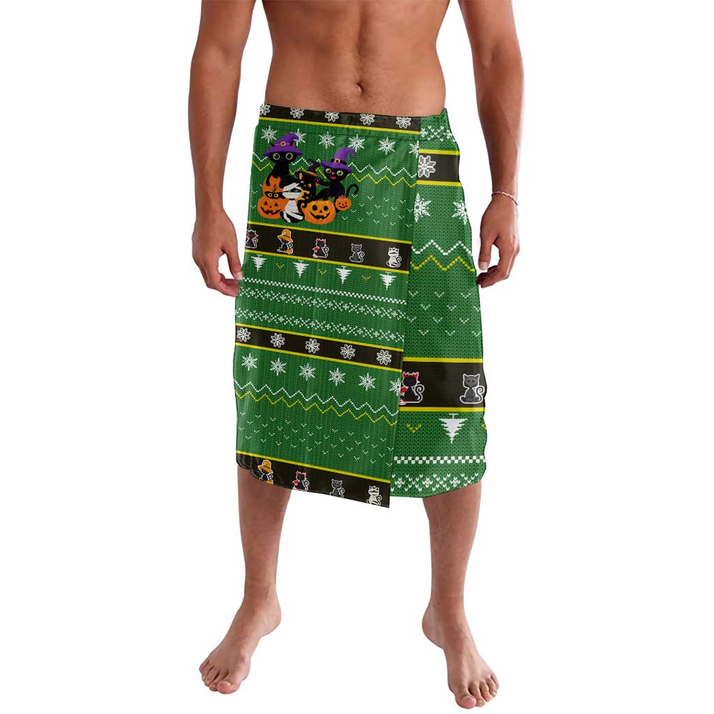 Cat Cute Witcher Noel Christmas Lavalava Xmas Holiday Patterns - Wonder Print Shop