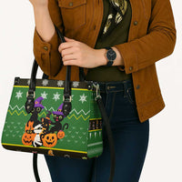 Cat Cute Witcher Noel Christmas Leather Bag Xmas Holiday Patterns - Wonder Print Shop