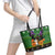 Cat Cute Witcher Noel Christmas Leather Tote Bag Xmas Holiday Patterns - Wonder Print Shop