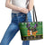 Cat Cute Witcher Noel Christmas Leather Tote Bag Xmas Holiday Patterns - Wonder Print Shop