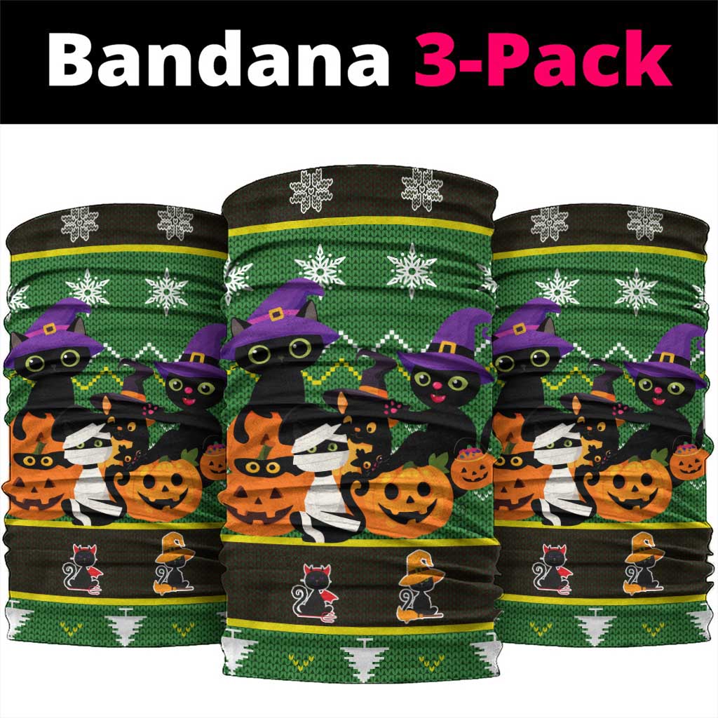 Cat Cute Witcher Noel Christmas Neck Gaiter Xmas Holiday Patterns - Wonder Print Shop