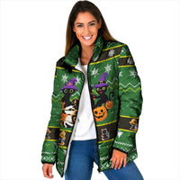 Cat Cute Witcher Noel Christmas Padded Jacket Xmas Holiday Patterns - Wonder Print Shop