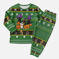 Cat Cute Witcher Noel Christmas Pajama Set Xmas Holiday Patterns - Wonder Print Shop