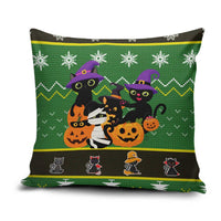 Cat Cute Witcher Noel Christmas Pillow Cover Xmas Holiday Patterns - Wonder Print Shop