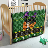 Cat Cute Witcher Noel Christmas Quilt Xmas Holiday Patterns - Wonder Print Shop