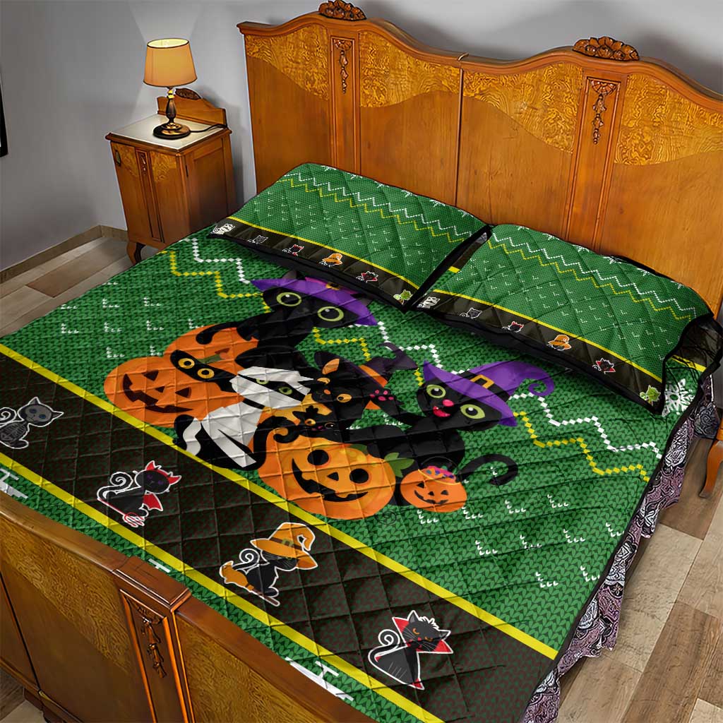 Cat Cute Witcher Noel Christmas Quilt Bed Set Xmas Holiday Patterns - Wonder Print Shop