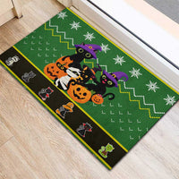 Cat Cute Witcher Noel Christmas Rubber Doormat Xmas Holiday Patterns - Wonder Print Shop
