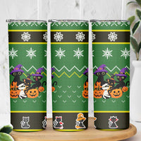 Cat Cute Witcher Noel Christmas Skinny Tumbler Xmas Holiday Patterns - Wonder Print Shop
