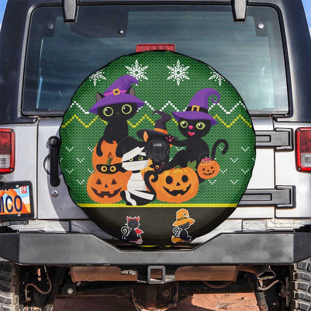 Cat Cute Witcher Noel Christmas Spare Tire Cover Xmas Holiday Patterns - Wonder Print Shop