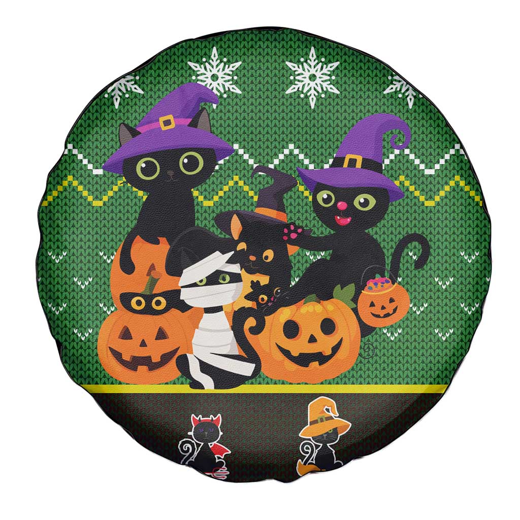 Cat Cute Witcher Noel Christmas Spare Tire Cover Xmas Holiday Patterns - Wonder Print Shop
