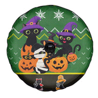Cat Cute Witcher Noel Christmas Spare Tire Cover Xmas Holiday Patterns - Wonder Print Shop