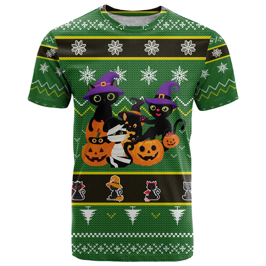 Cat Cute Witcher Noel Christmas T Shirt Xmas Holiday Patterns - Wonder Print Shop