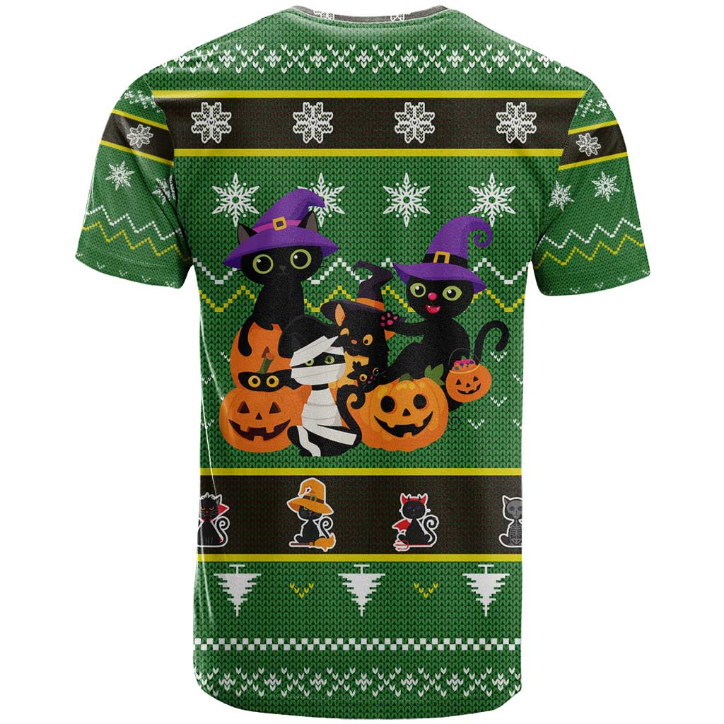 Cat Cute Witcher Noel Christmas T Shirt Xmas Holiday Patterns - Wonder Print Shop