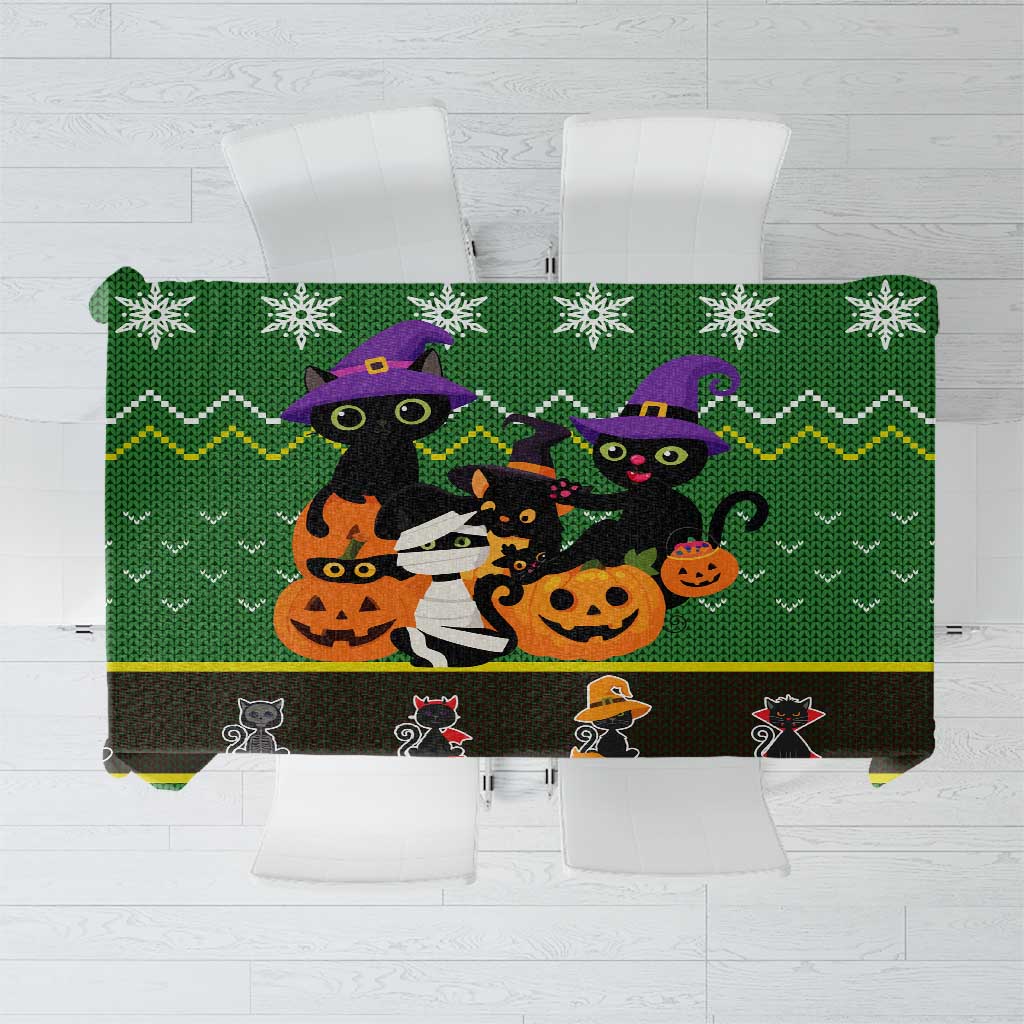 Cat Cute Witcher Noel Christmas Tablecloth Xmas Holiday Patterns - Wonder Print Shop