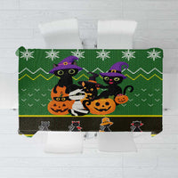 Cat Cute Witcher Noel Christmas Tablecloth Xmas Holiday Patterns - Wonder Print Shop