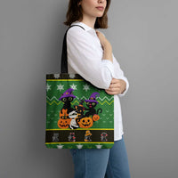 Cat Cute Witcher Noel Christmas Tote Bag Xmas Holiday Patterns - Wonder Print Shop