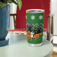 Cat Cute Witcher Noel Christmas Tumbler Cup Xmas Holiday Patterns - Wonder Print Shop