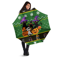 Cat Cute Witcher Noel Christmas Umbrella Xmas Holiday Patterns - Wonder Print Shop