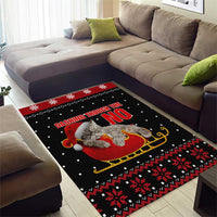 Cat Dashing Through The No Christmas Area Rug Xmas Holiday Patterns - Wonder Print Shop