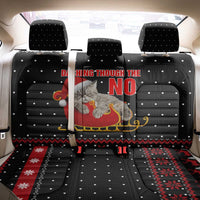 Cat Dashing Through The No Christmas Back Car Seat Cover Xmas Holiday Patterns - Wonder Print Shop