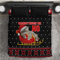 Cat Dashing Through The No Christmas Bedding Set Xmas Holiday Patterns - Wonder Print Shop