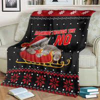 Cat Dashing Through The No Christmas Blanket Xmas Holiday Patterns - Wonder Print Shop