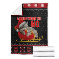 Cat Dashing Through The No Christmas Blanket Xmas Holiday Patterns - Wonder Print Shop