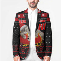 Cat Dashing Through The No Christmas Blazer Xmas Holiday Patterns - Wonder Print Shop