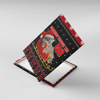 Cat Dashing Through The No Christmas Canvas Wall Art Xmas Holiday Patterns - Wonder Print Shop