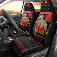 Cat Dashing Through The No Christmas Car Seat Cover Xmas Holiday Patterns - Wonder Print Shop