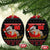 Cat Dashing Through The No Christmas Ceramic Ornament Xmas Holiday Patterns - Wonder Print Shop