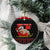 Cat Dashing Through The No Christmas Ceramic Ornament Xmas Holiday Patterns - Wonder Print Shop