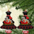 Cat Dashing Through The No Christmas Ceramic Ornament Xmas Holiday Patterns - Wonder Print Shop