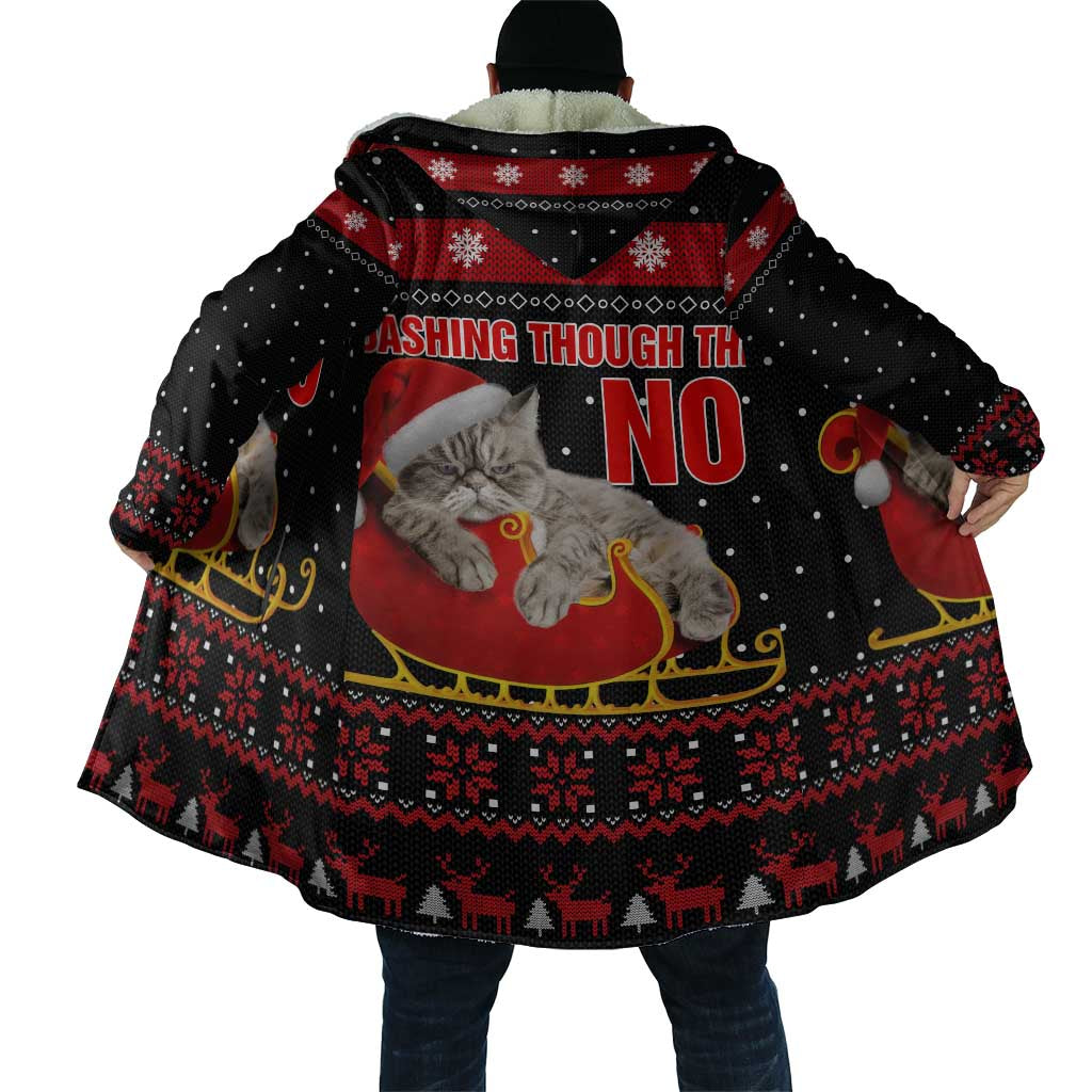 Cat Dashing Through The No Christmas Cloak Xmas Holiday Patterns - Wonder Print Shop